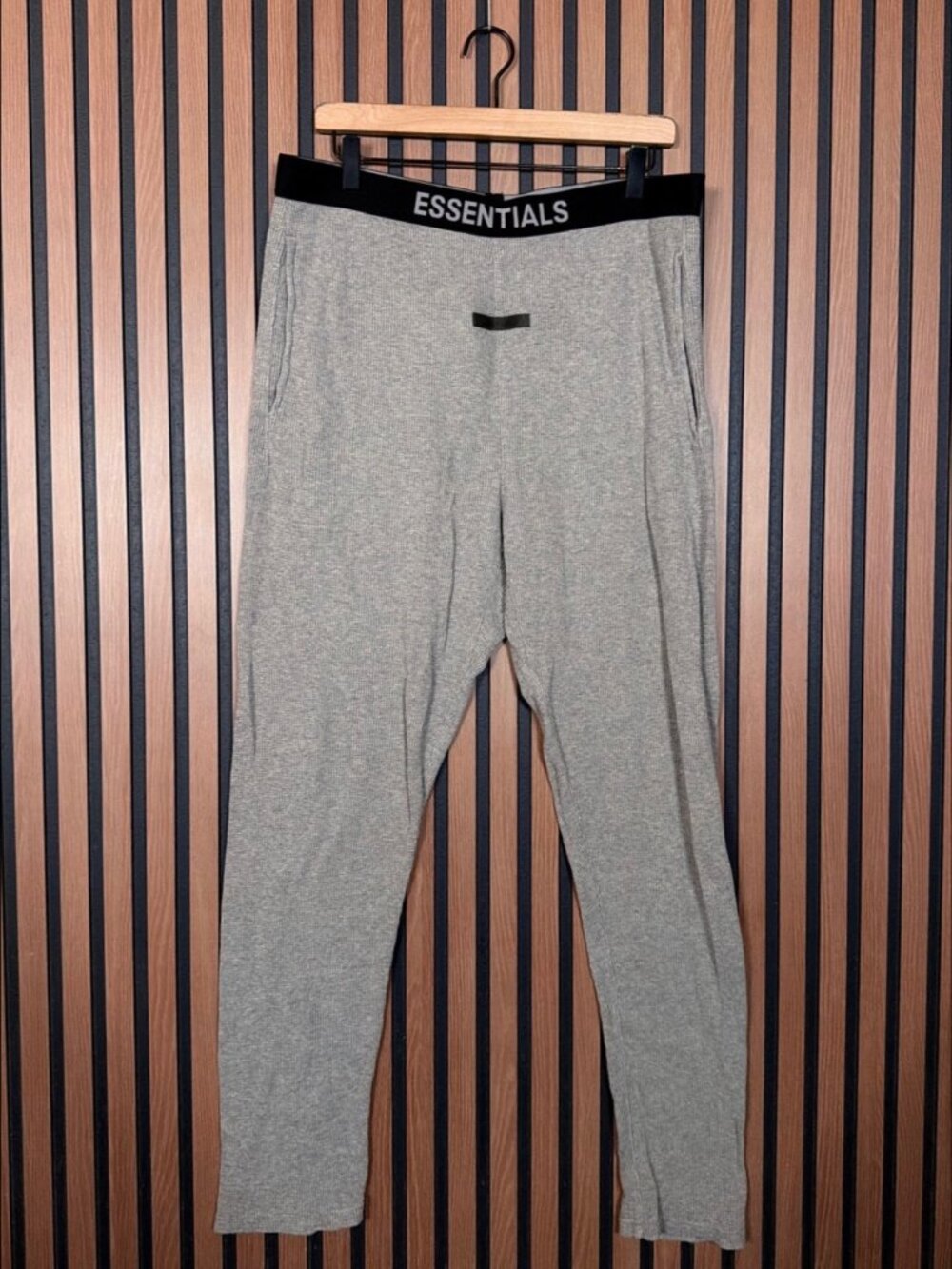 Essentials Baselayer Pants XL Mens Gray Waffle Thermal Knit Under Pants